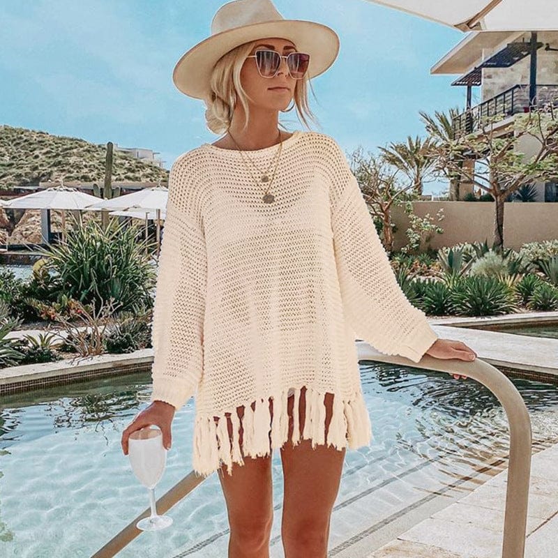 Scarlett | Crochet White Cover-Up Dress