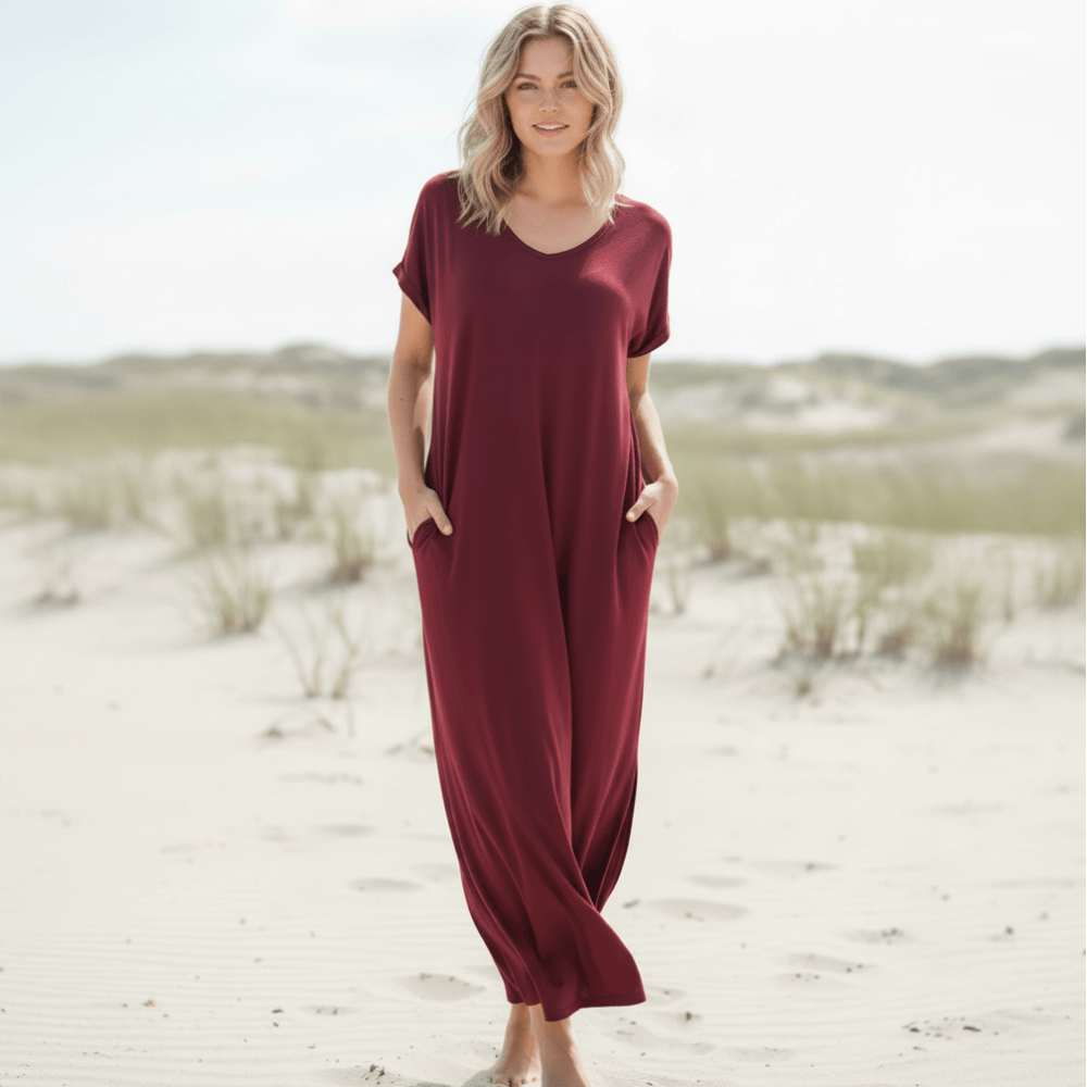 Women's Maxi Dress – Burgundy