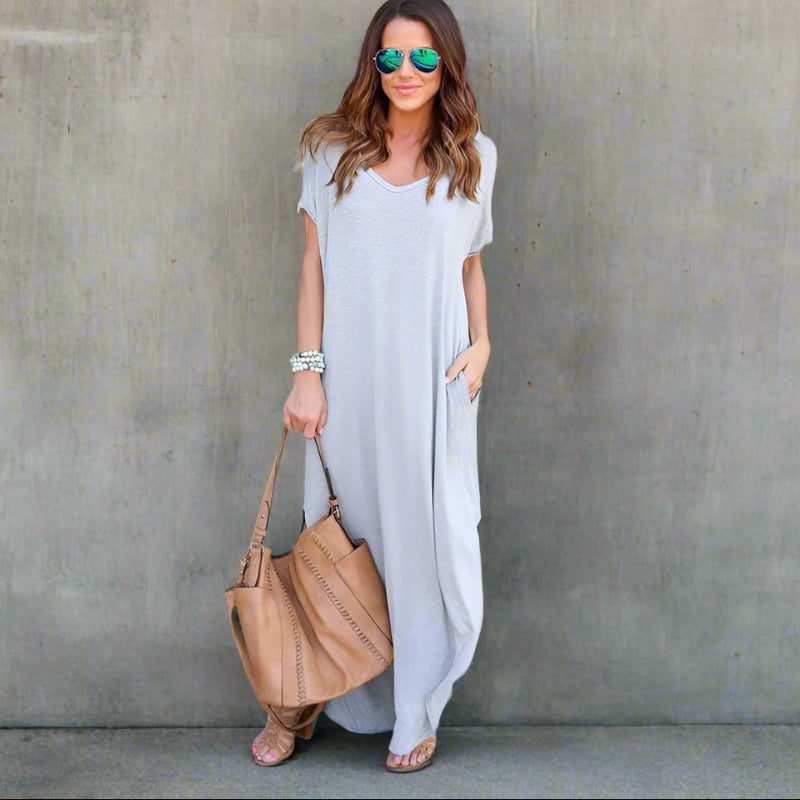 Avery | Casual White Maxi Dress