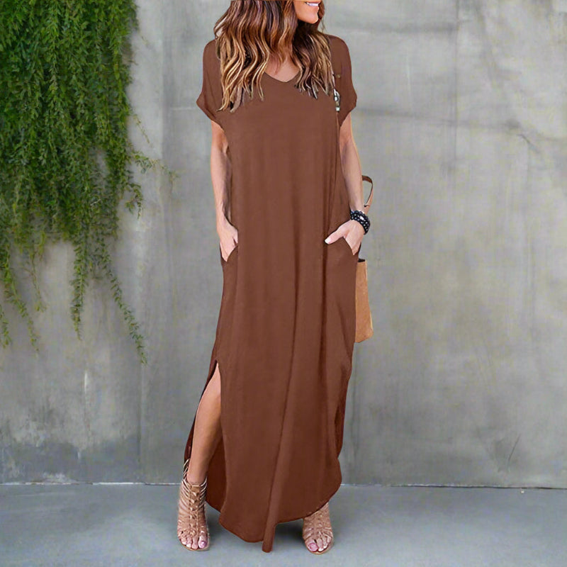 Avery | Casual White Maxi Dress