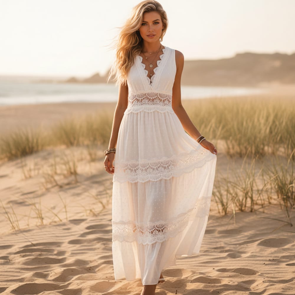 Women's Maxi Dress – White