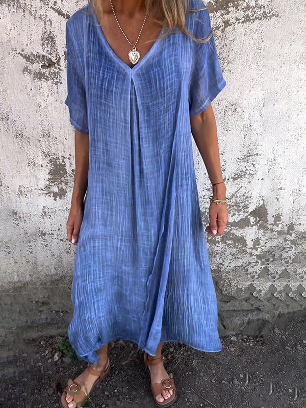 Women's V Neck Maxi Dress