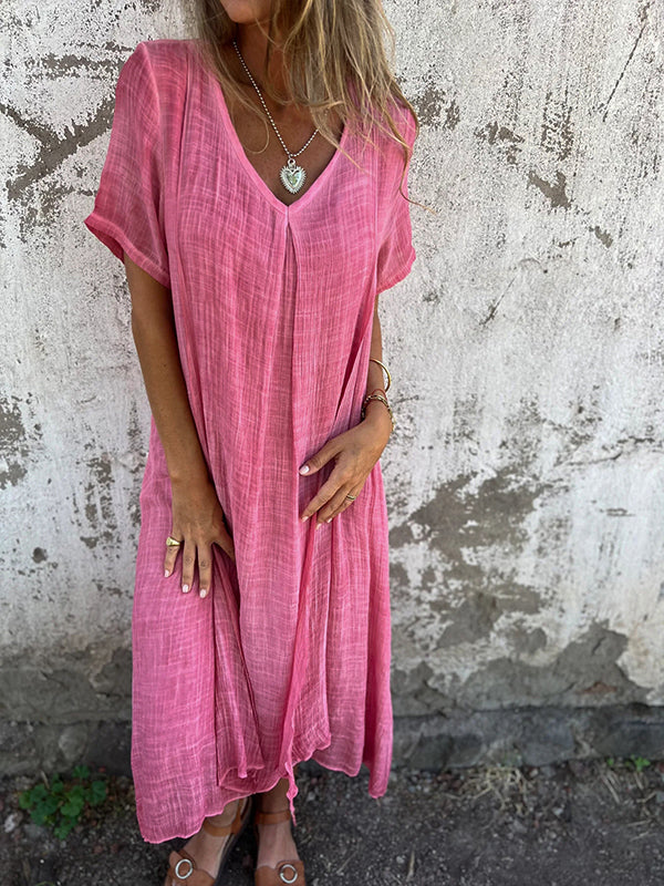 Women's V Neck Maxi Dress