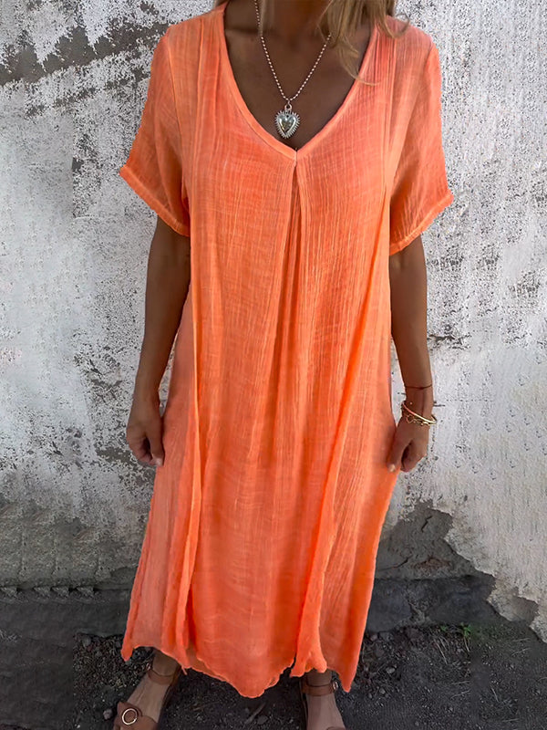 Women's V Neck Maxi Dress