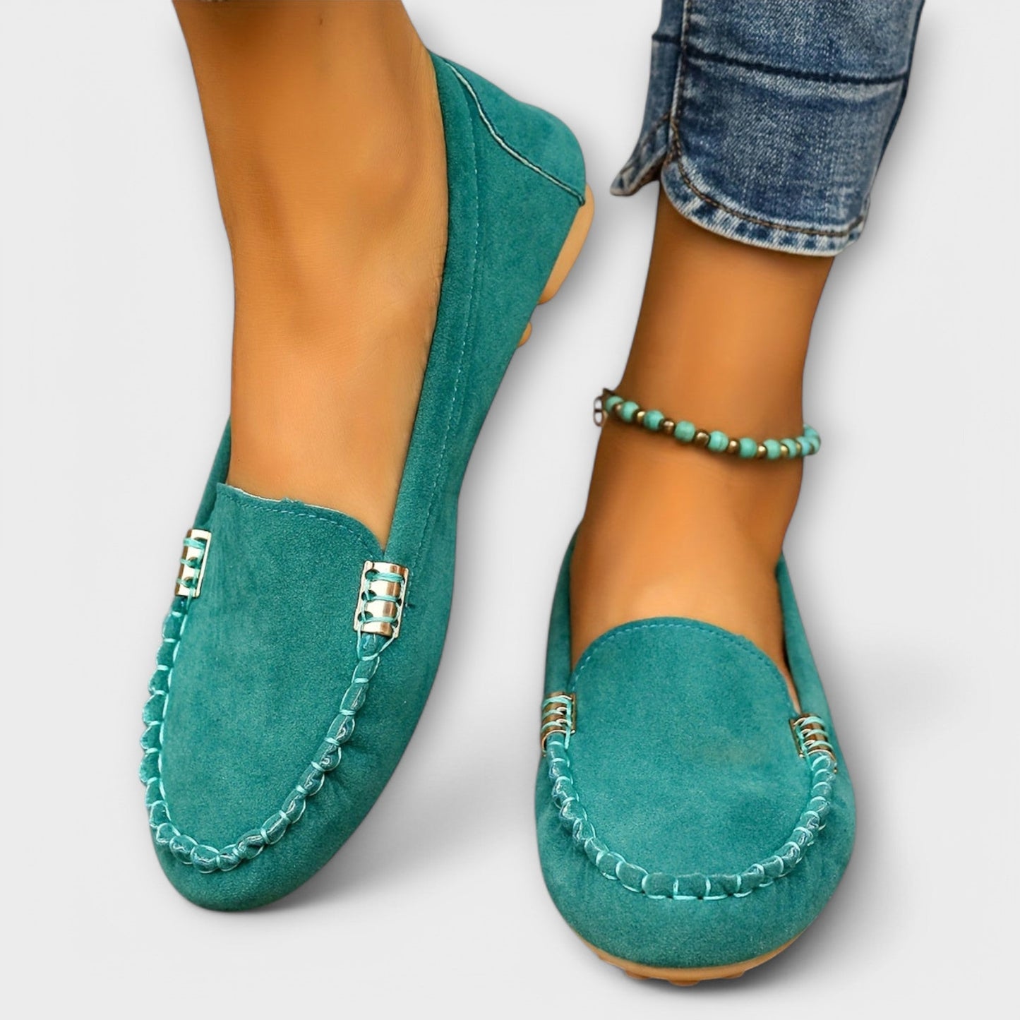 Women's Slip On Loafers – Turquoise