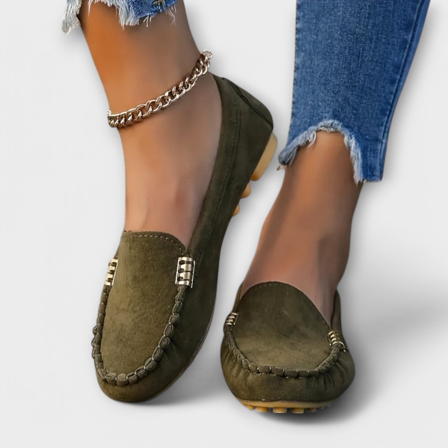 Women's Slip On Loafers – Green