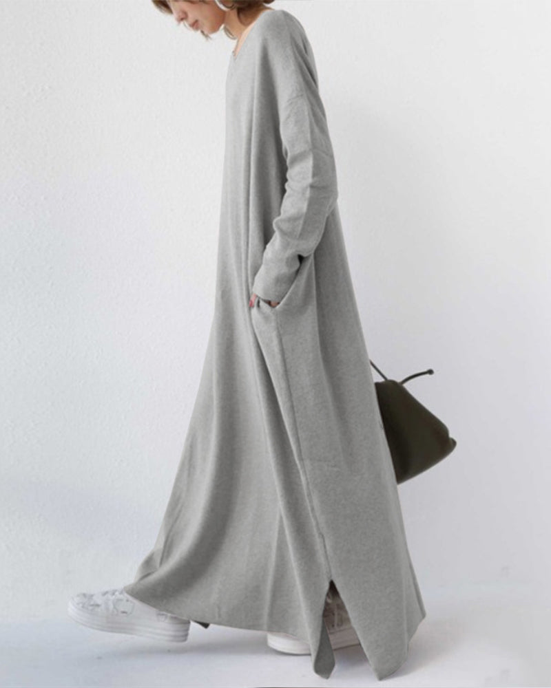 Women's V Neck Maxi Dress