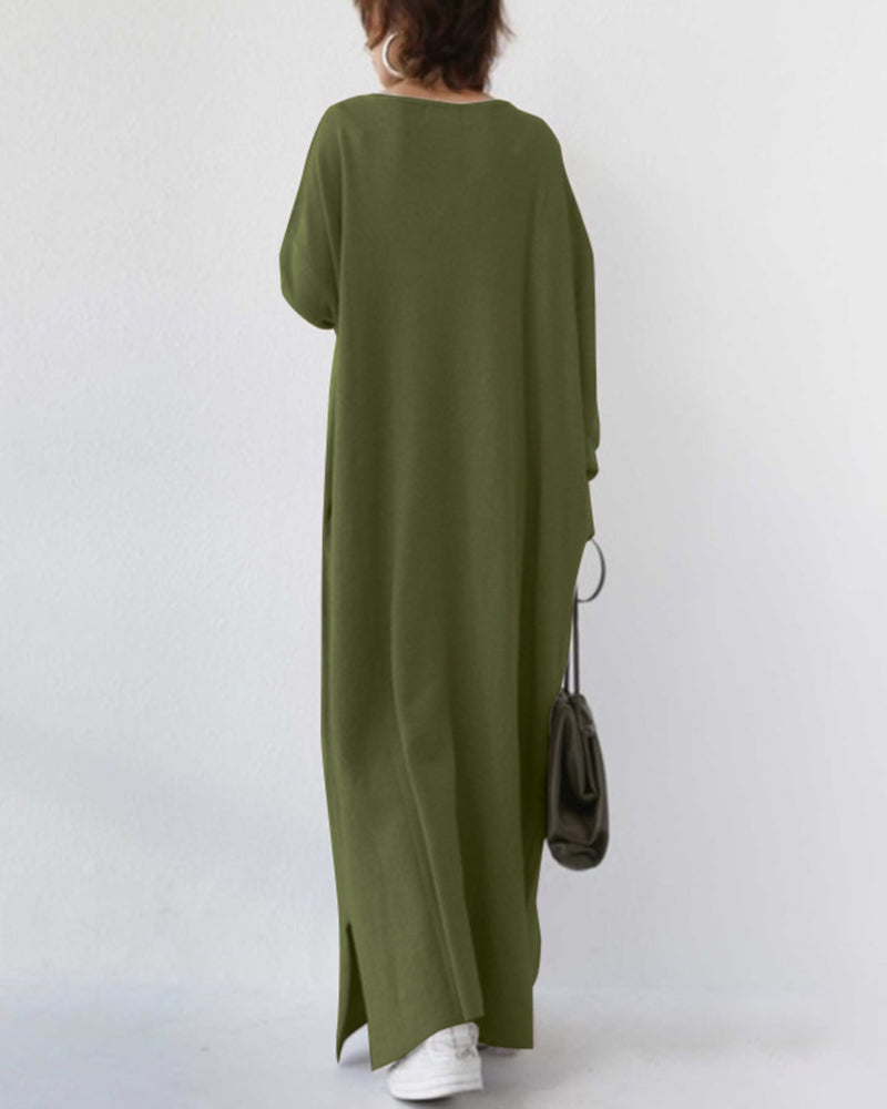 Women's V Neck Maxi Dress