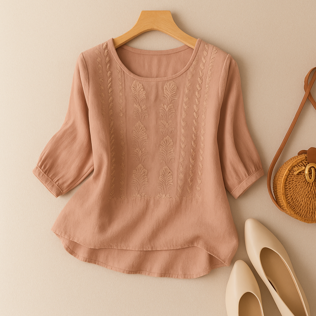 Women's Long Sleeve Blouse – Blush