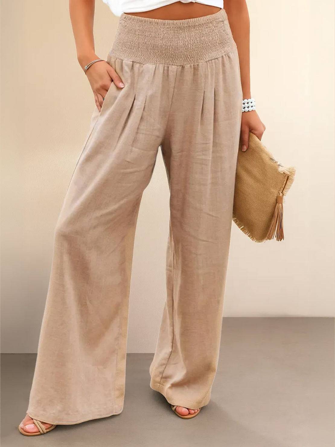 Women's Wide Leg Pants – Khaki