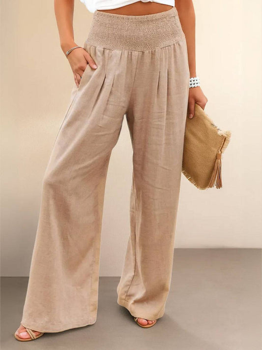 Women's Wide Leg Pants – Khaki