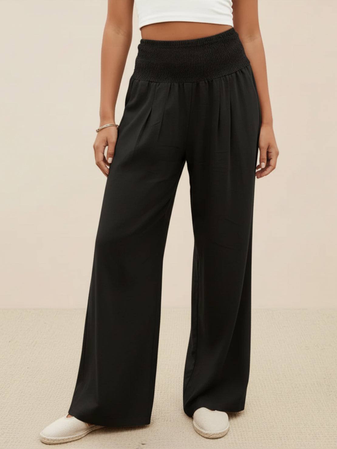 Women's Wide Leg Pants – Black