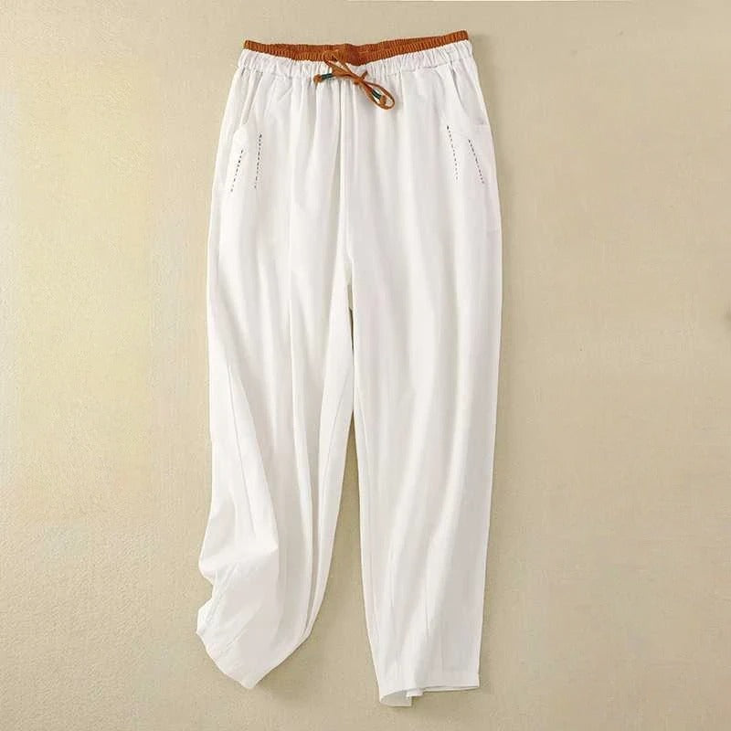Women's Drawstring Pants – White