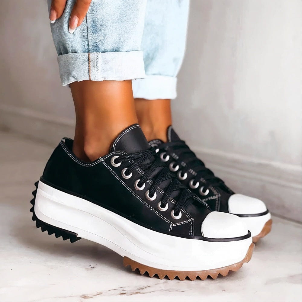 Women's Platform Sneakers – Black
