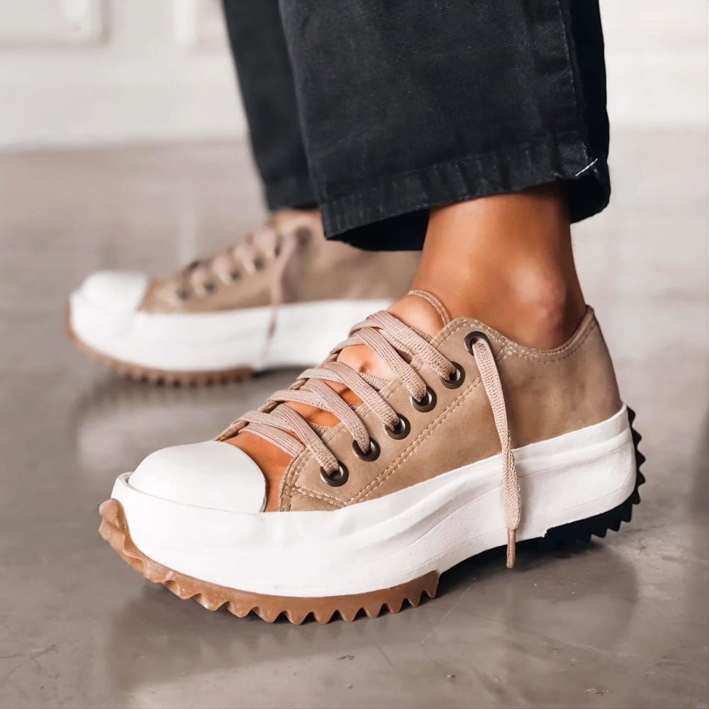 Women's Platform Sneakers – Brown