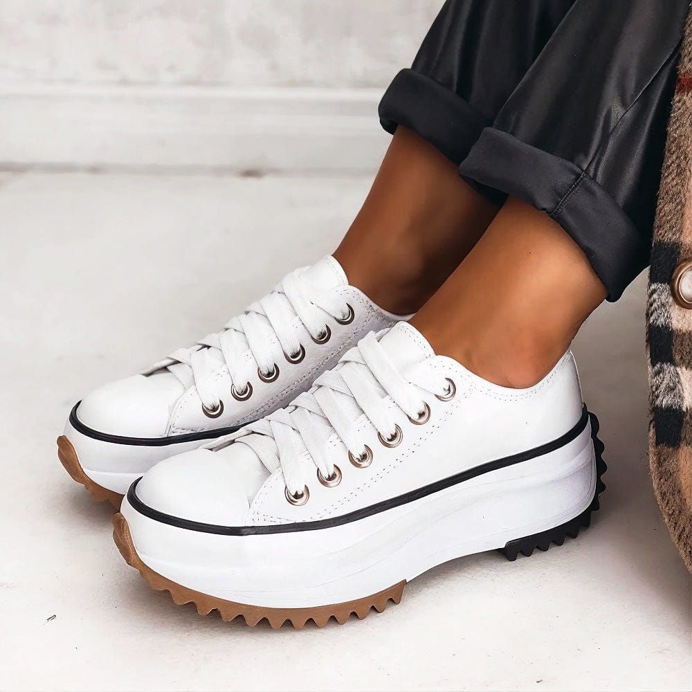 Women's Platform Sneakers – White