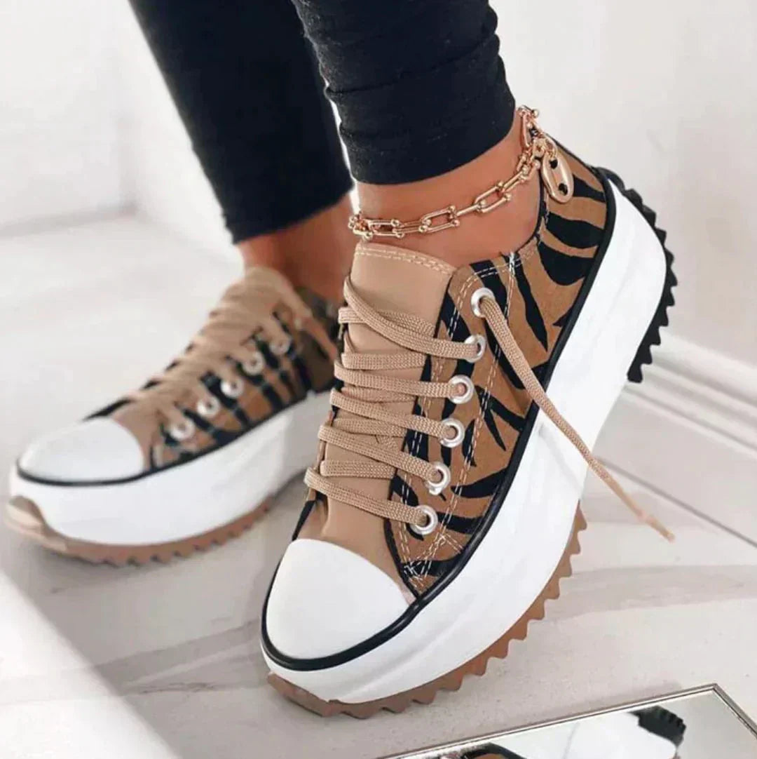 Women's Platform Sneakers – Orange