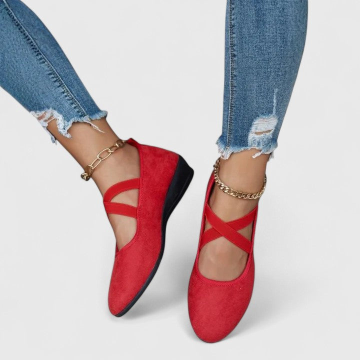Women's Ballet Flats – Red