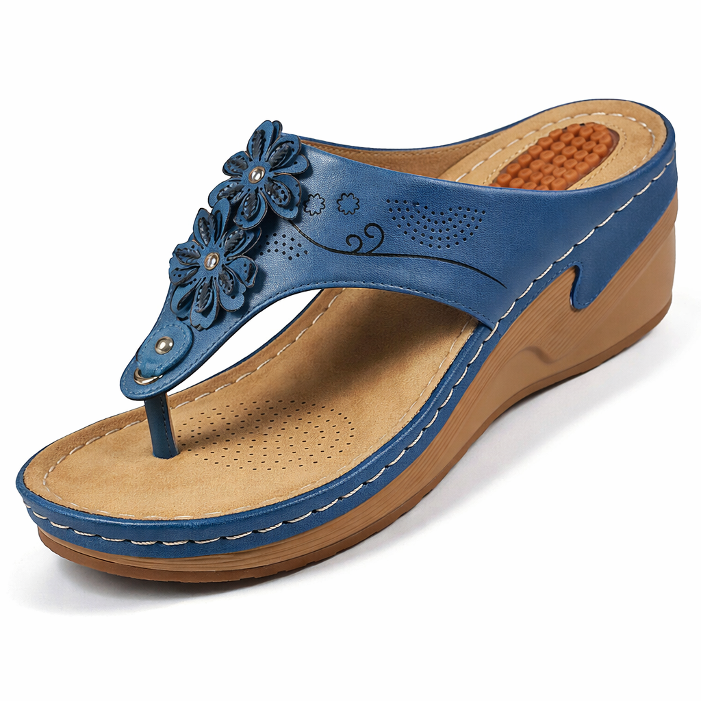 Women's Orthopedic Wedge Sandals – Blue