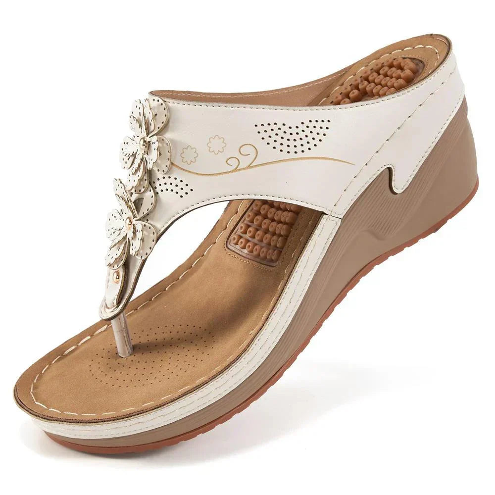 Women's Orthopedic Wedge Sandals – White