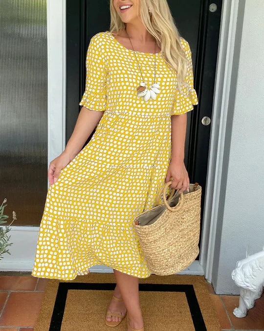 Women's Midi Dress – Yellow