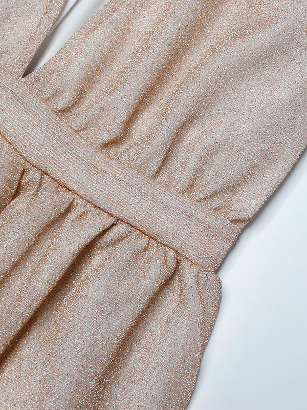 Women's V Neck Maxi Dress