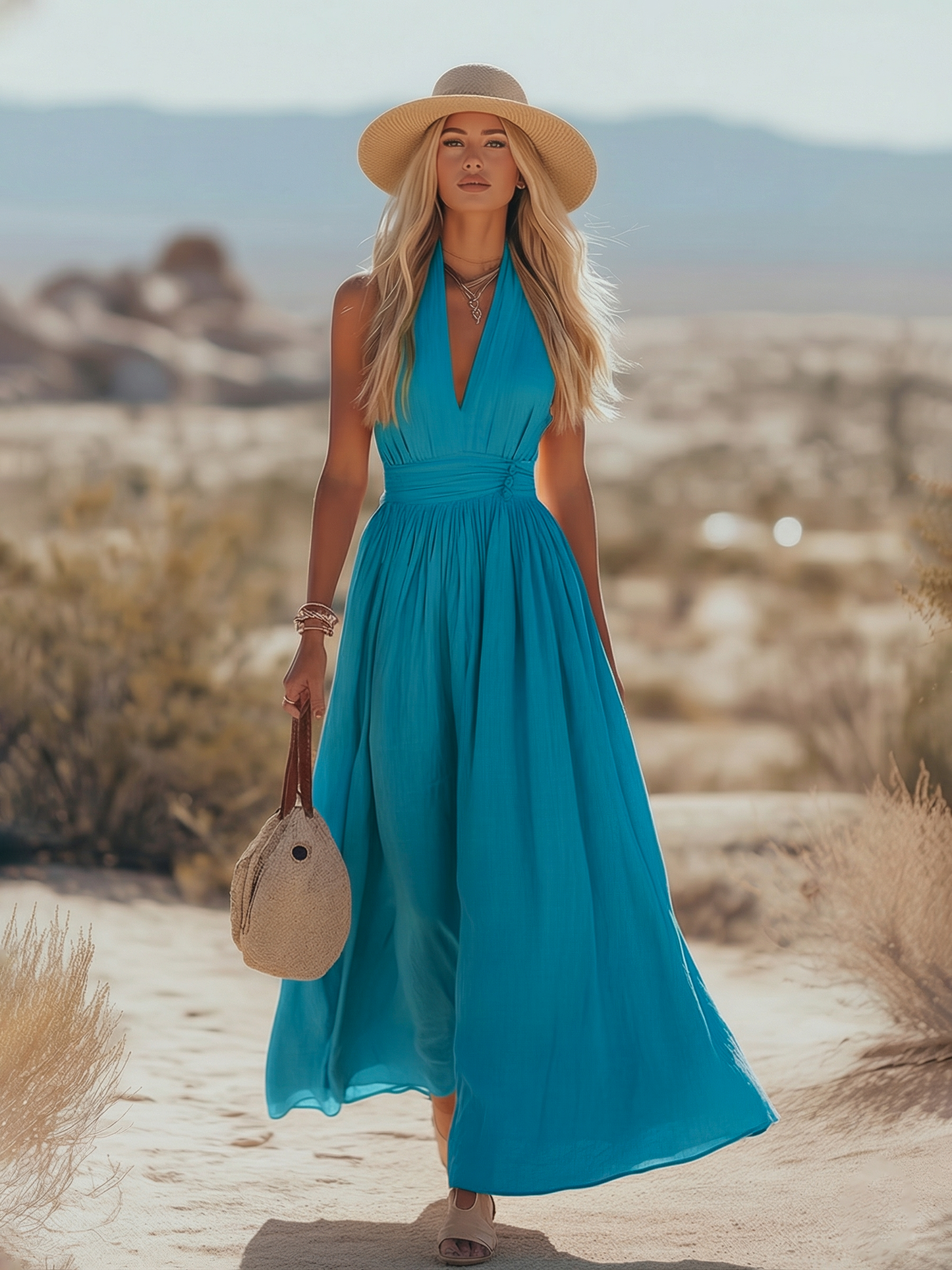 Women's Halter Maxi Dress