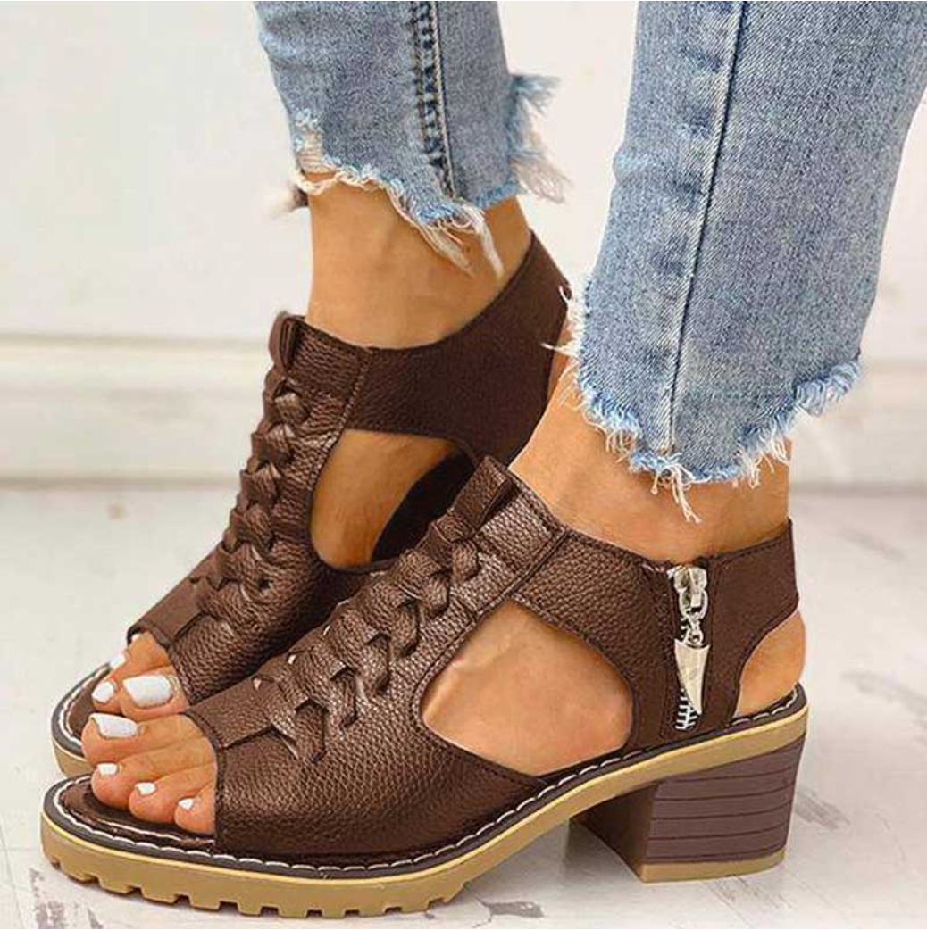 Women's Heeled Sandals – Brown