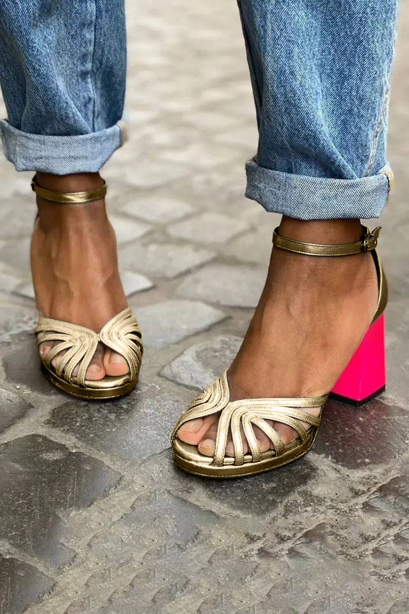Women's Heeled Ankle Strap Sandals