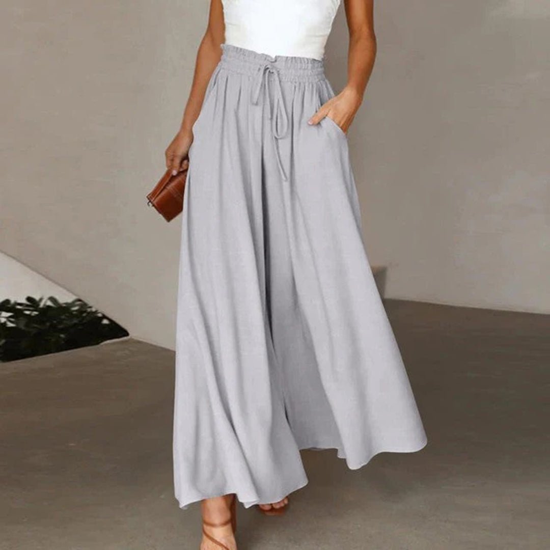 Women's Wide Leg High Waist Pants – Grey