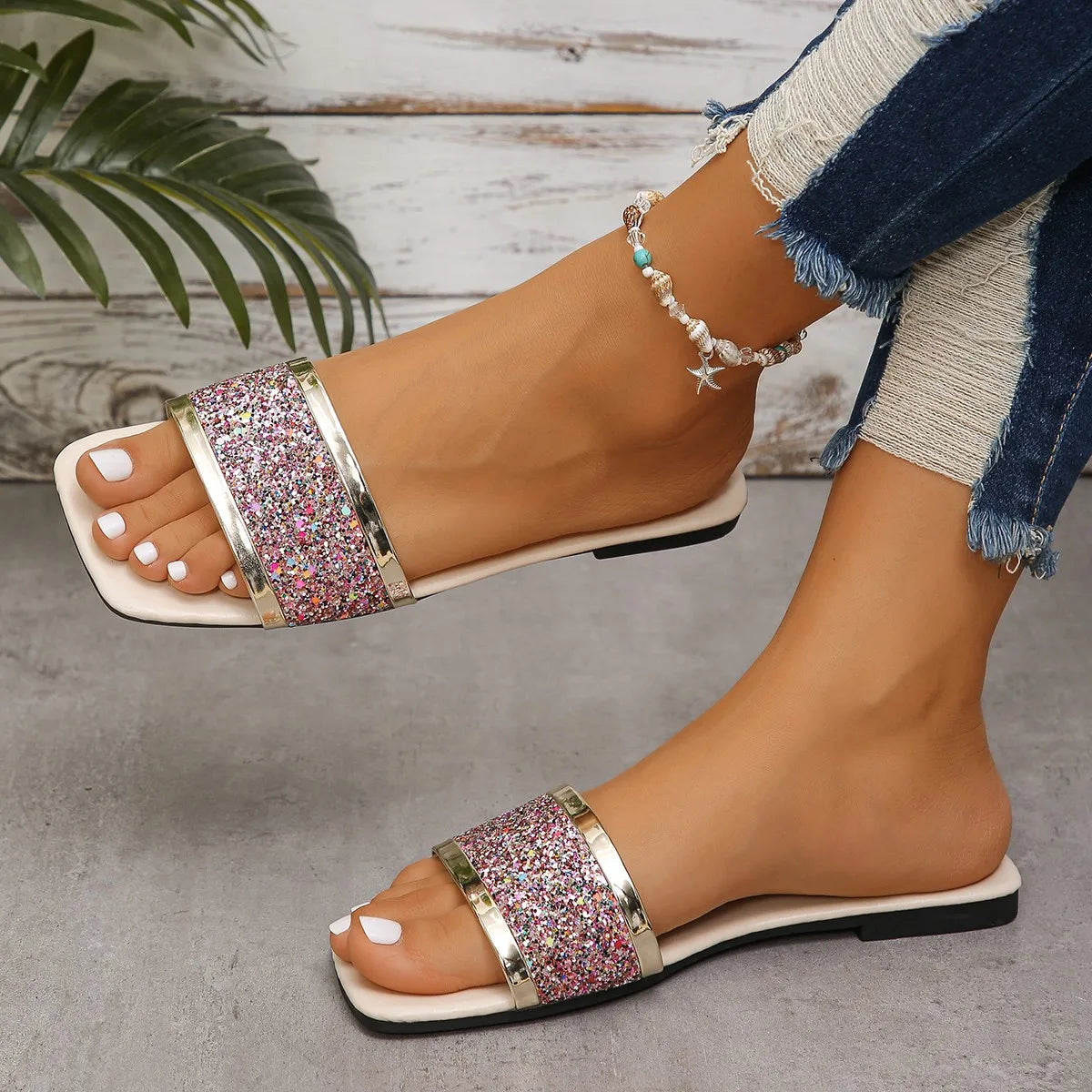 Women's Slide Sandals – Purple