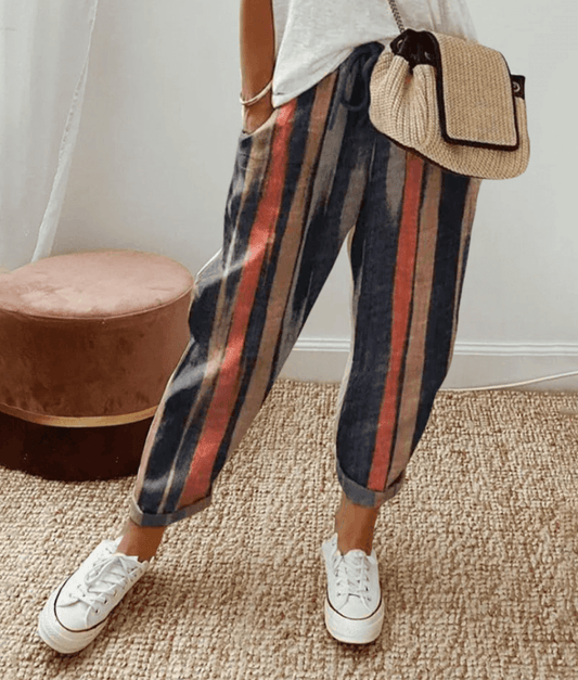 Women's Wide Leg Pants – Stripes