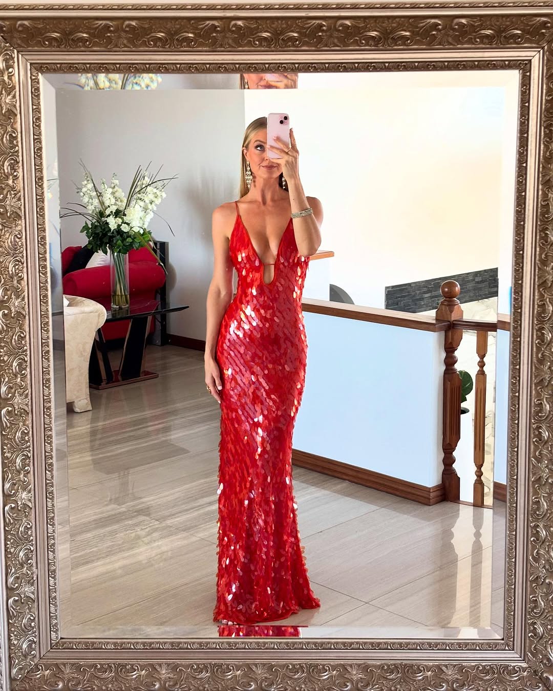 Women's V Neck Maxi Dress