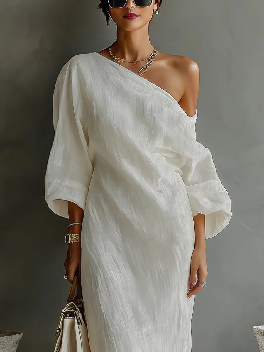 Women's One Shoulder Maxi Dress