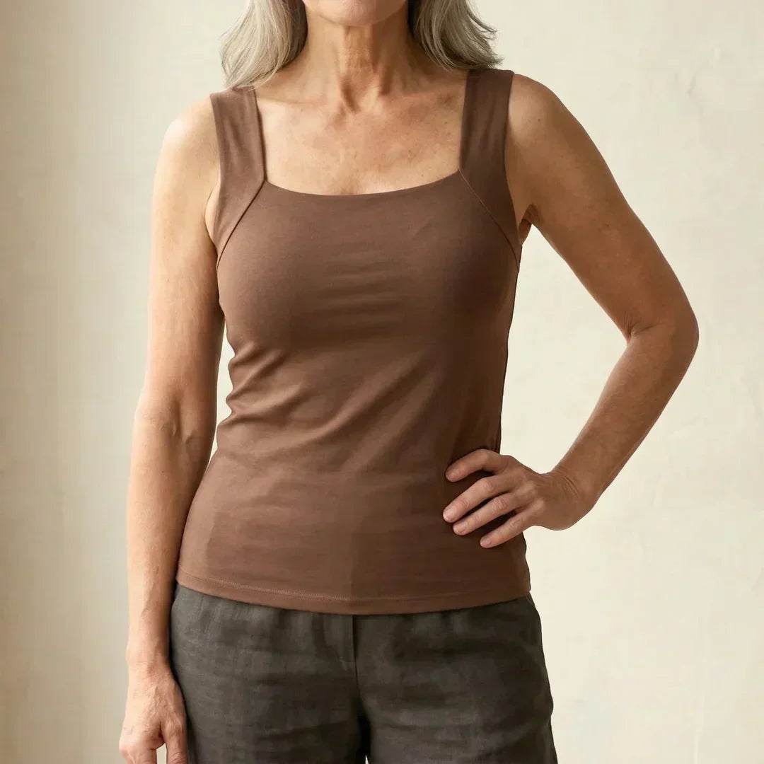 Women's Square Neck Sleeveless Tank Top
