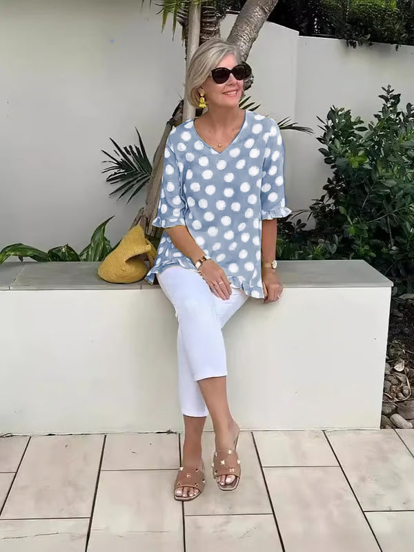 Women's V Neck Blouse