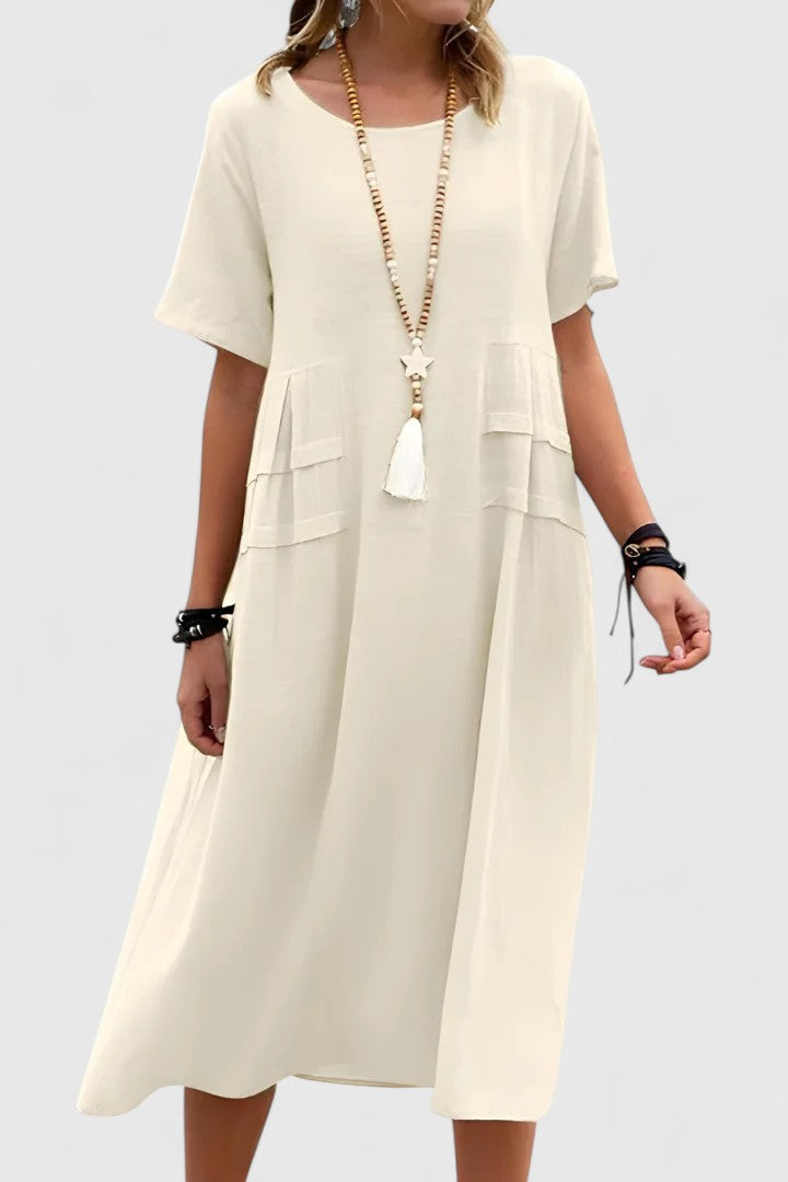Women's Midi Dress – Beige