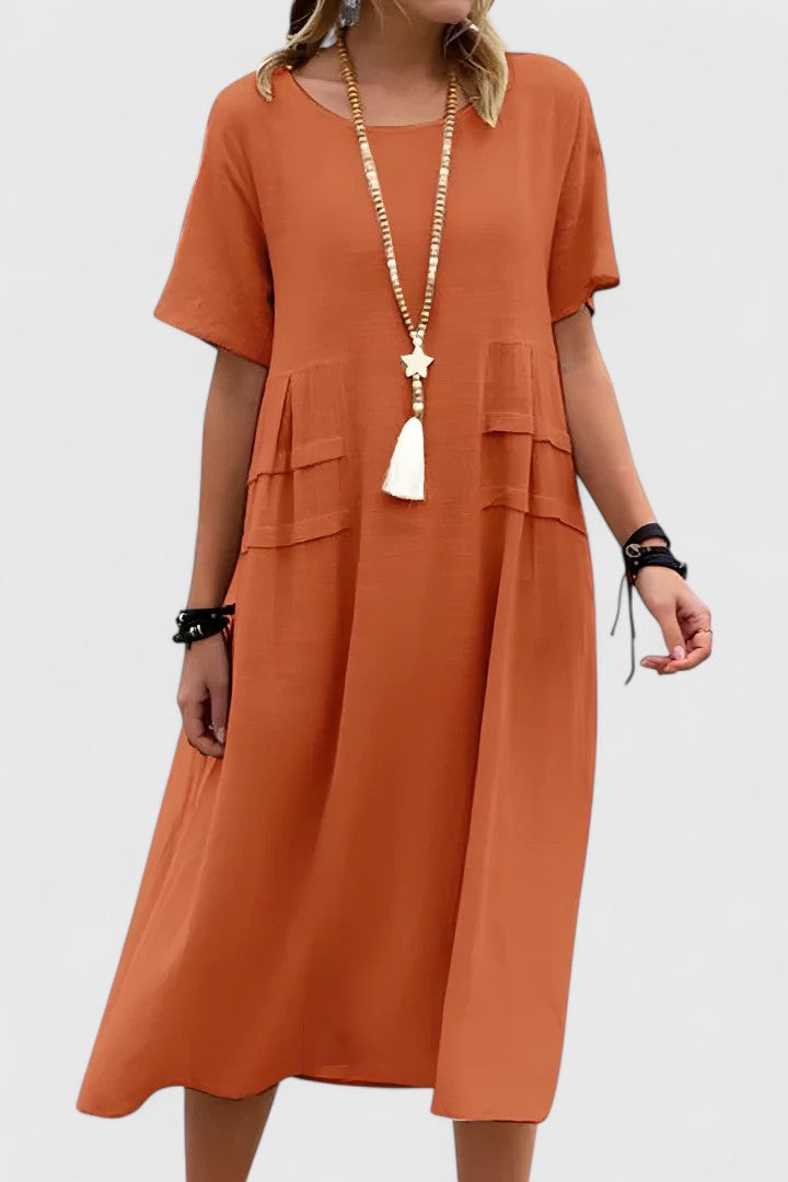 Women's Midi Dress – Orange