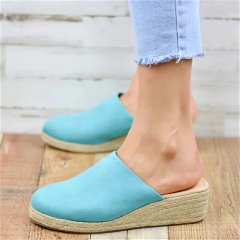 Women's Platform Wedge Sandals – Sky Blue