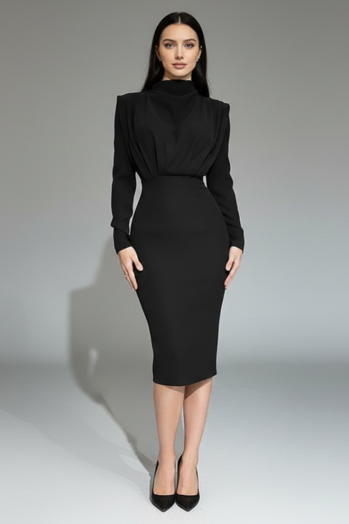 Women's Midi Dress – Black
