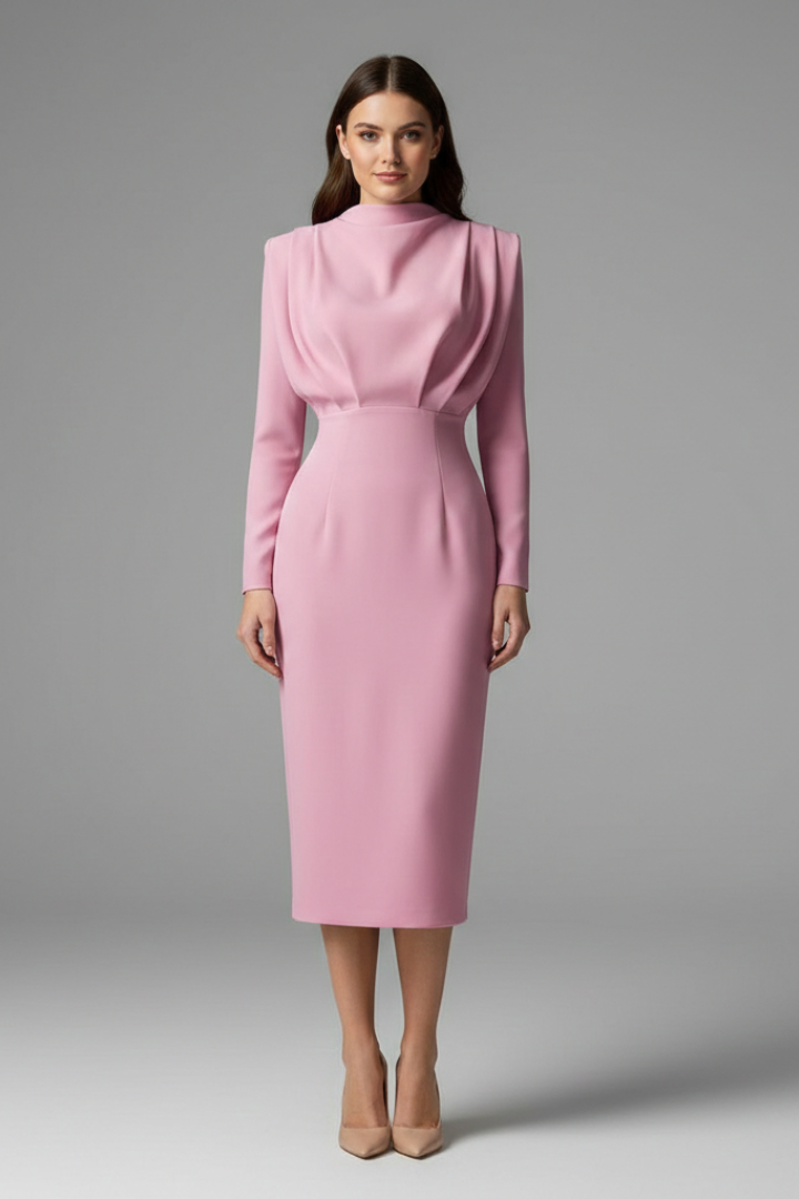 Women's Midi Dress – Pink