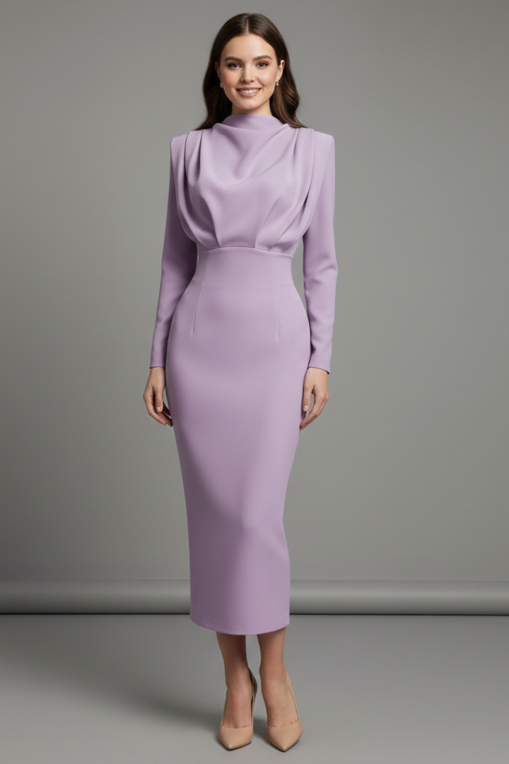 Women's Midi Dress – Purple