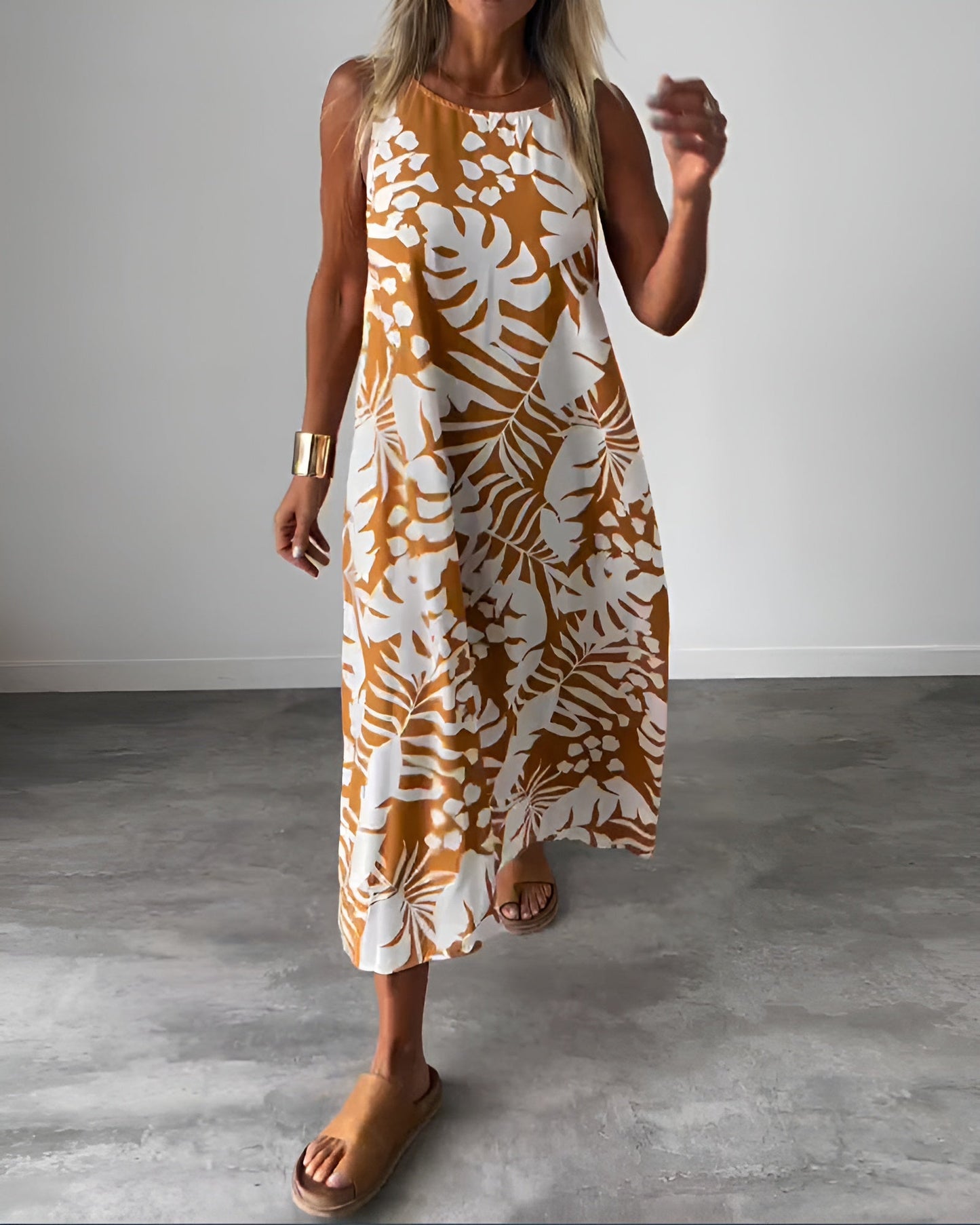Women's Midi Dress – Brown