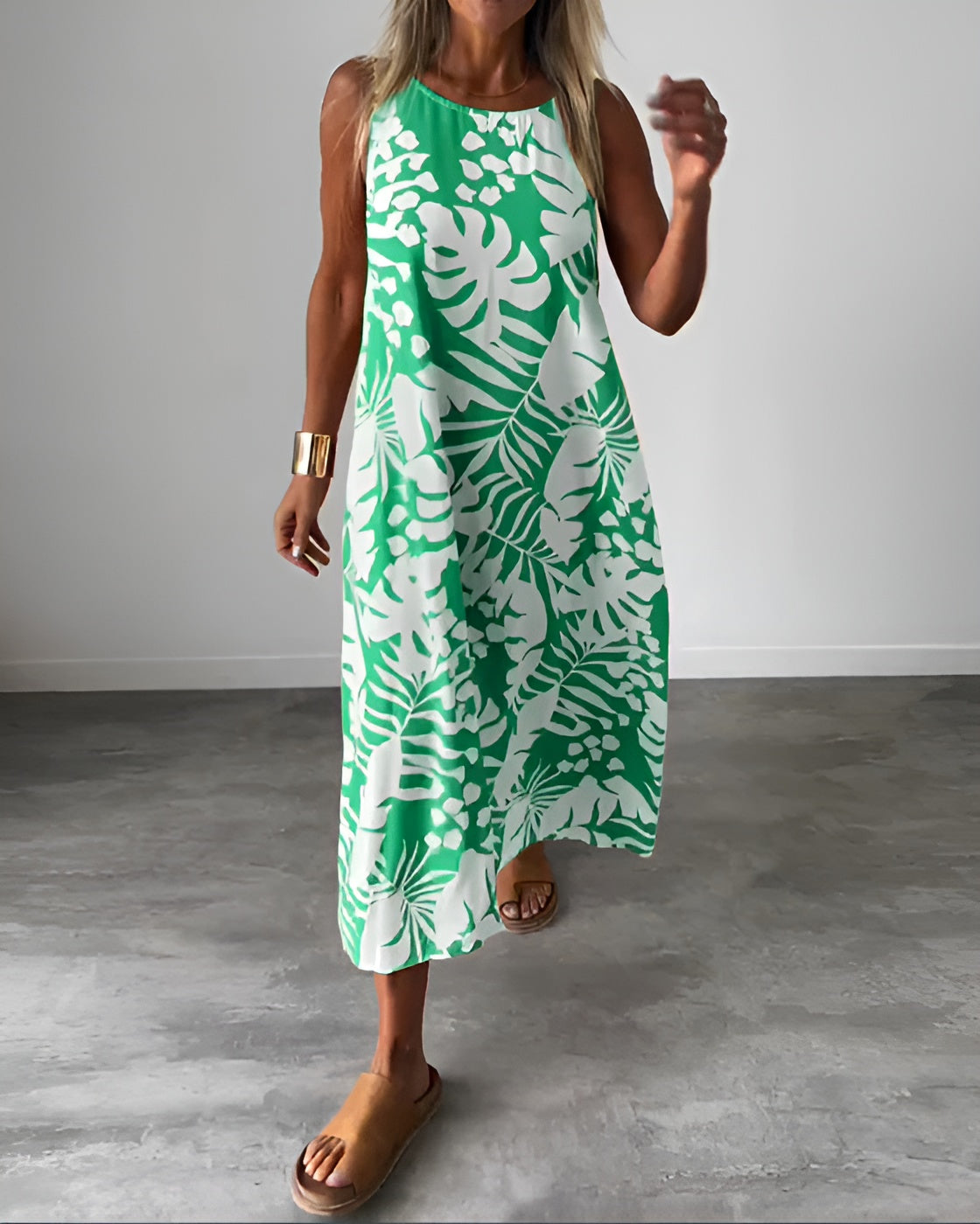 Women's Midi Dress – Green