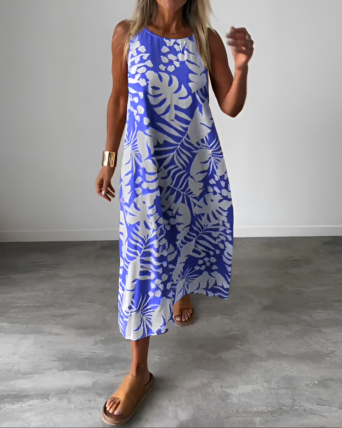 Women's Midi Dress – Blue