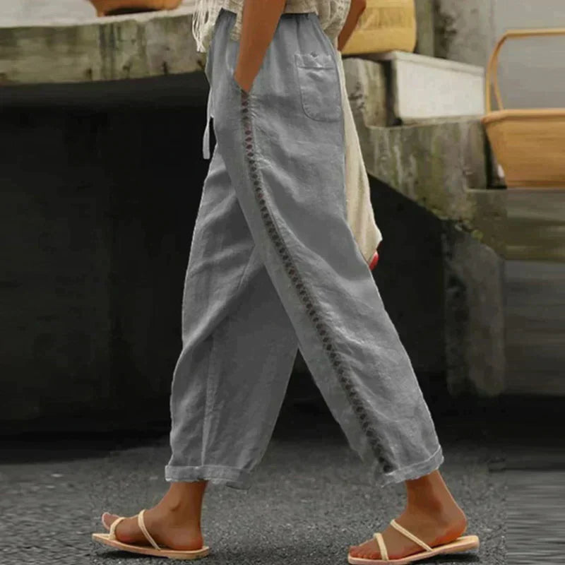 Women's Tapered High Waist Pants – Grey