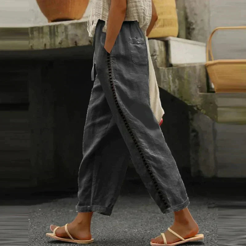 Women's Tapered High Waist Pants – Black