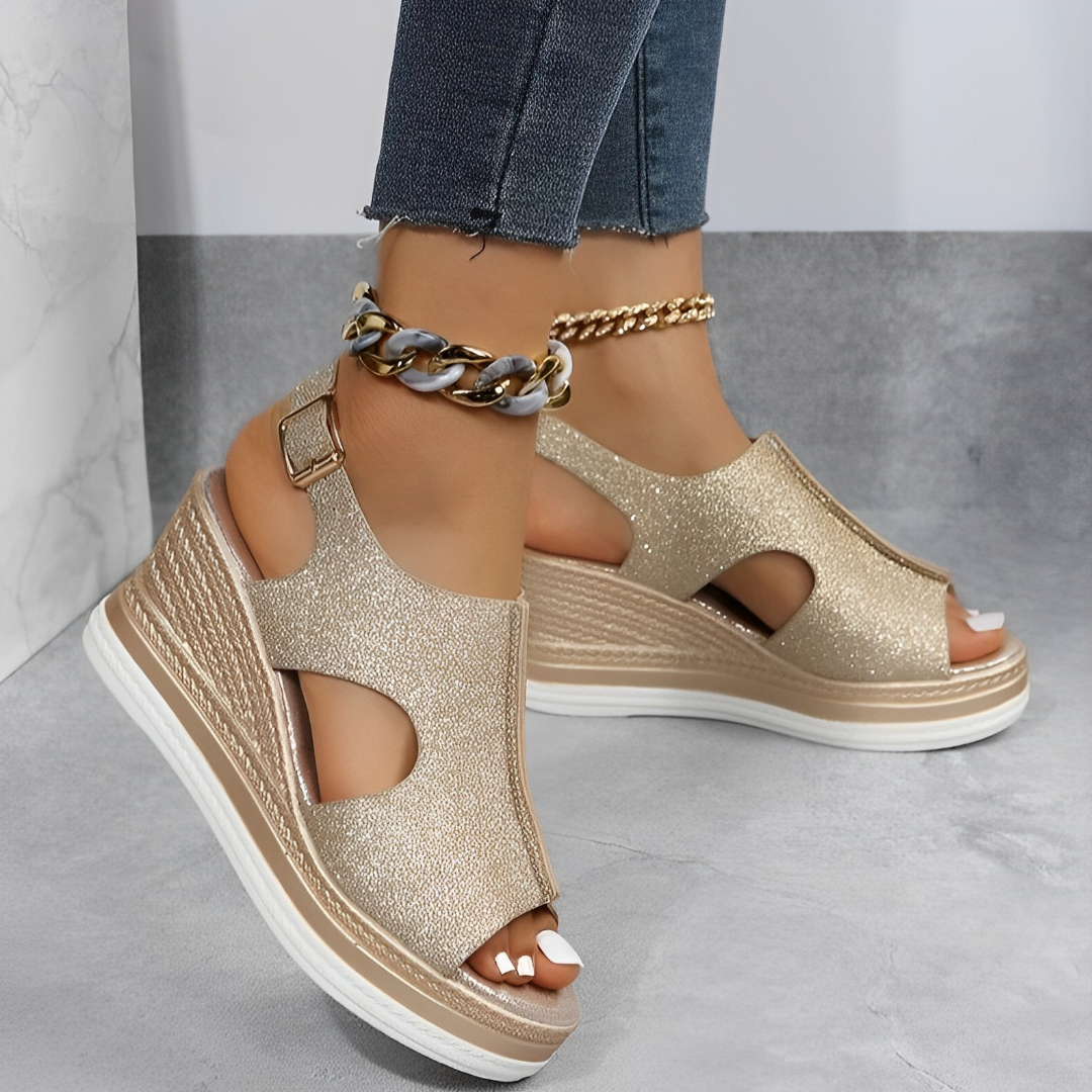 Women's Platform Sandals – Bright Gold