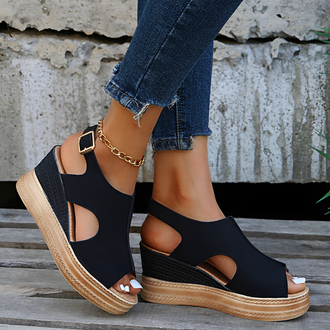 Women's Platform Sandals – Black