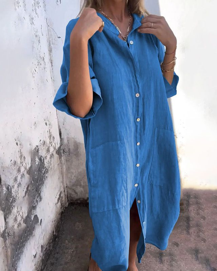 Women's Midi Dress – Blue